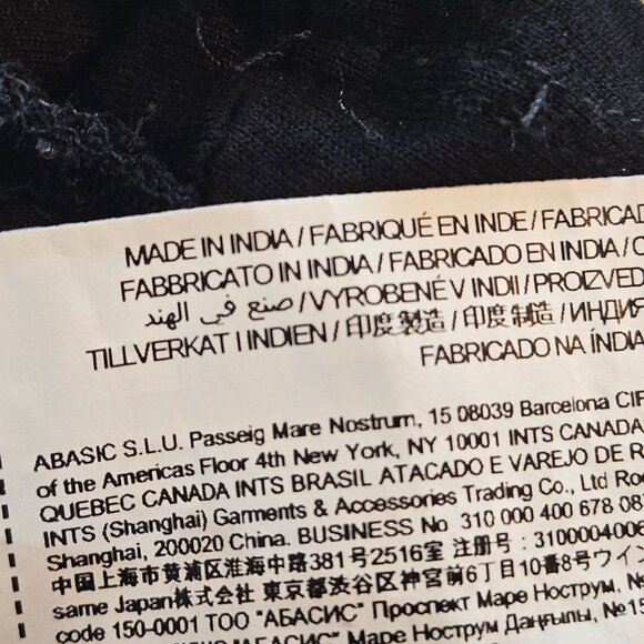 Desigual Damen Black Floral Stripe Tunic Top Sz Medium Asymmetric Hem - Picture 12 of 16